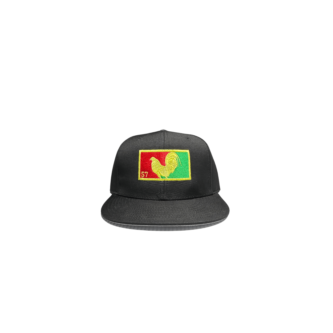 Rooster Yellow Flag Style Black Snapback - ilaGorra!