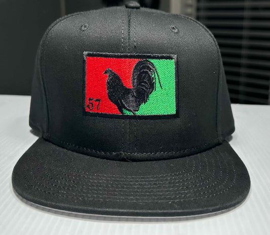 Rooster Flag Style Black Snapback