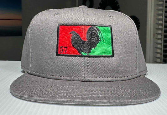 Rooster Flag Style Grey Snapback