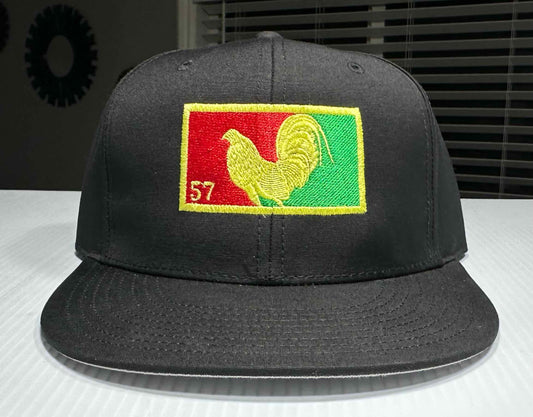Rooster Yellow Flag Style Black Snapback