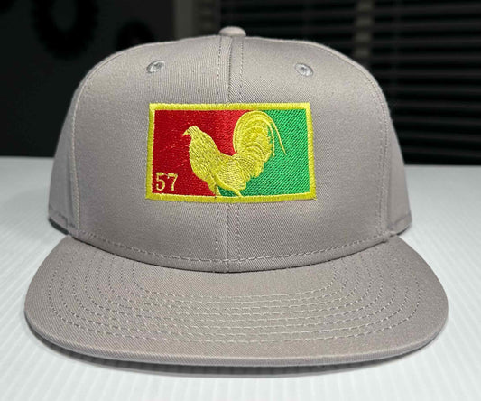 Rooster Yellow Flag Style Grey Snapback