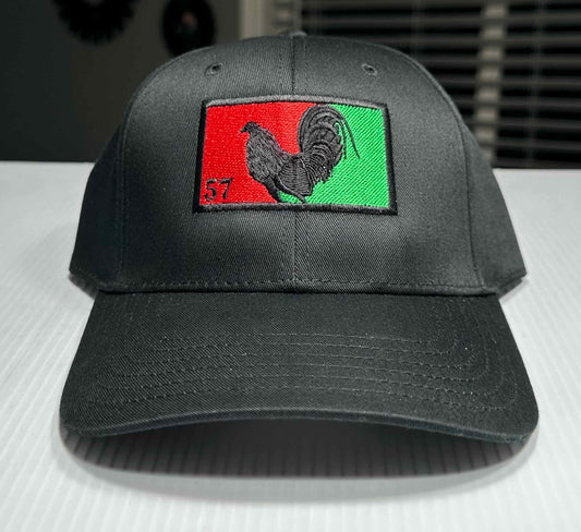 Rooster Flag Style Black Baseball cap