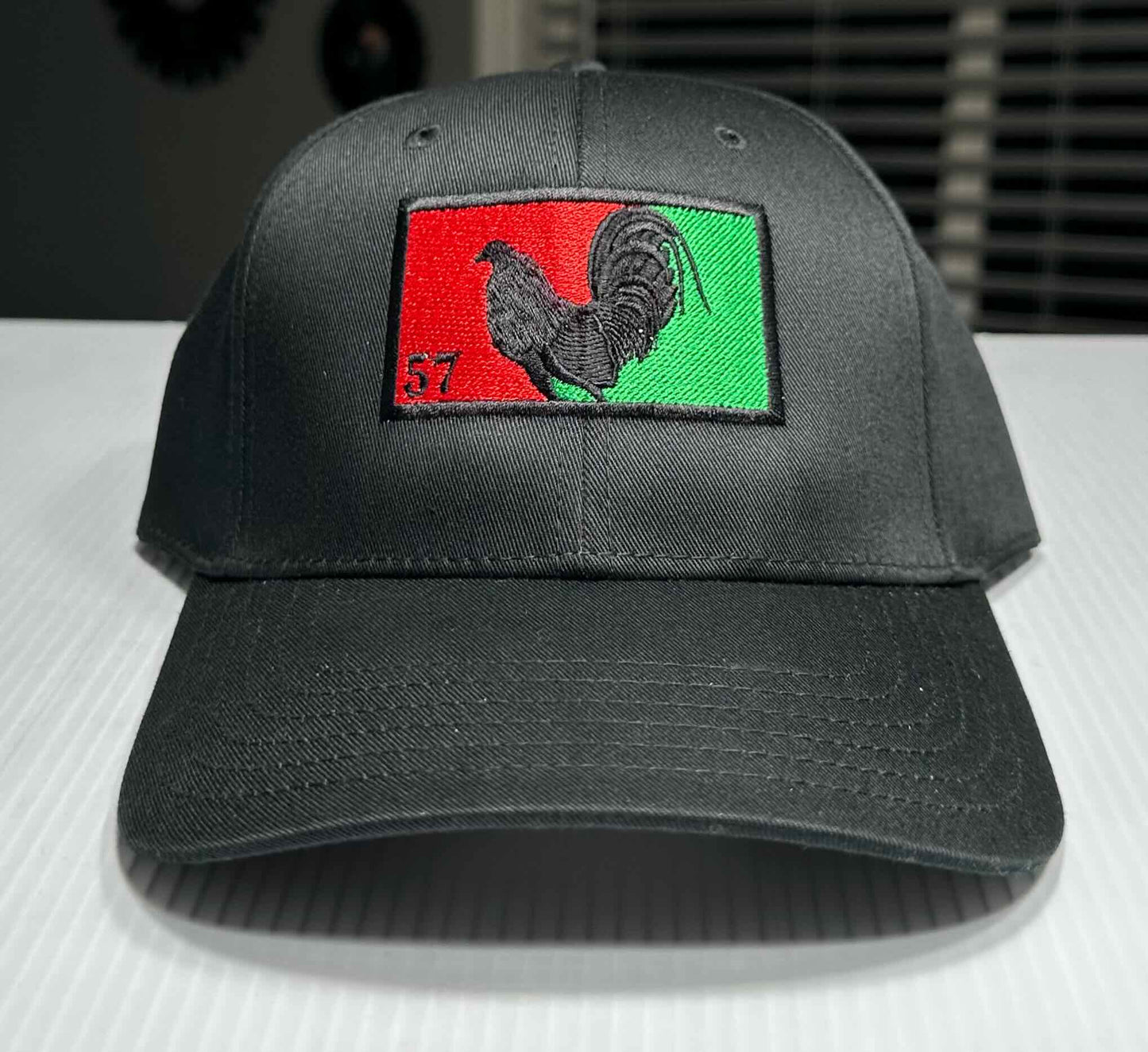 Rooster Flag Style Black Baseball cap